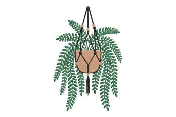 Download Hanging Potted Plant Embroidery Design - Embroidery design Collection
