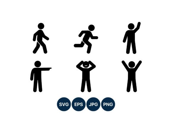 Download Stick Figure Gesture Silhouettes - Gesture Collection