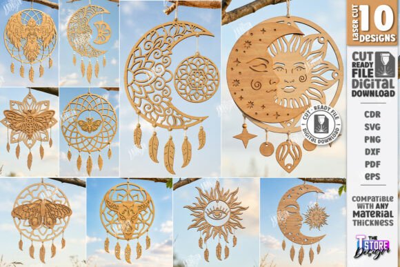 Download Dream Catcher Laser Cut Bundle | Boho - Laser cut bundle Collection