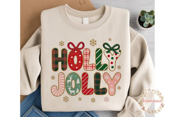 Download Holly Jolly Patterned Text PNG Clipart - Premium Resources