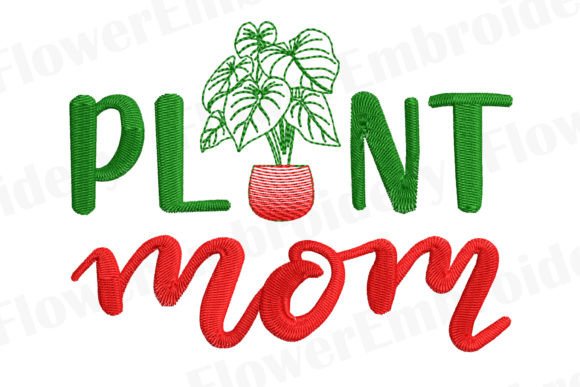 Download Plant Mama Machine Embroidery Design - Embroidery design Collection