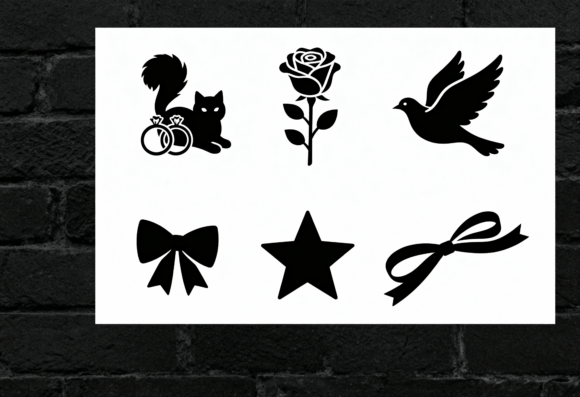 Download Cute Cat Rose Dove Star Bow SVG Icons - Star Collection