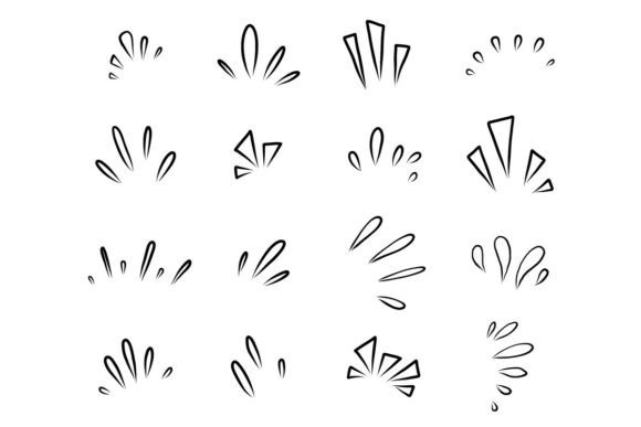 Download Hand Drawn Splash Burst Element Set Pack - Splash Collection