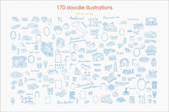 Download Whimsy Italian Journey:Hand-Drawn Doodle - Journey Collection