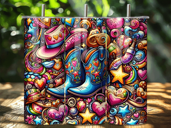 Download Valentine Cowboy Boots Hat Star Tumbler - Star Collection