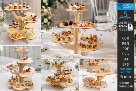 Download Tree Cupcake Stands Laser Cut Bundle SVG - Laser cut bundle Collection