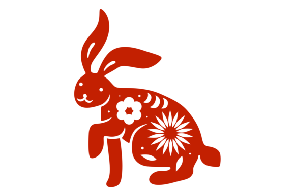 Download White Flower Patterned in Rabbit Shape. - Premium Resources