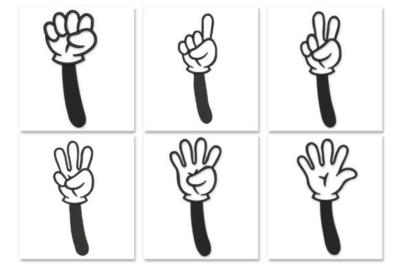 Download Cartoon Hand Numbers Gesture Counting - Gesture Collection