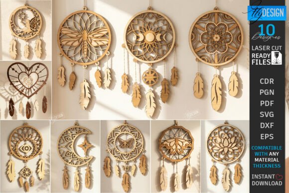 Download Wooden Dream Catcher Laser Cut Bundle - Laser cut bundle Collection